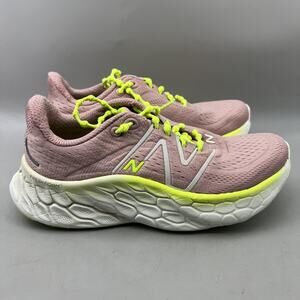 New Balance Fresh Foam More V4 Shoes Women Size 6.5 Pink Yellow Running Sneakers
